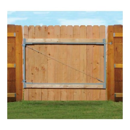 Jewett Cameron Companies Adjust-A-Gate AG72 Consumer Series Adjustable Steel Gate Frame 2 Rail Kit 36-72"W x 72"H, White AG 72